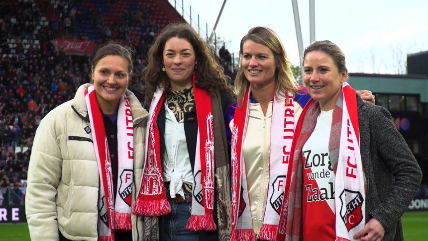 Dafne Schippers, Annemiek van Vleuten, Sarah Buis en Mischa Bredewold | HULDIGING